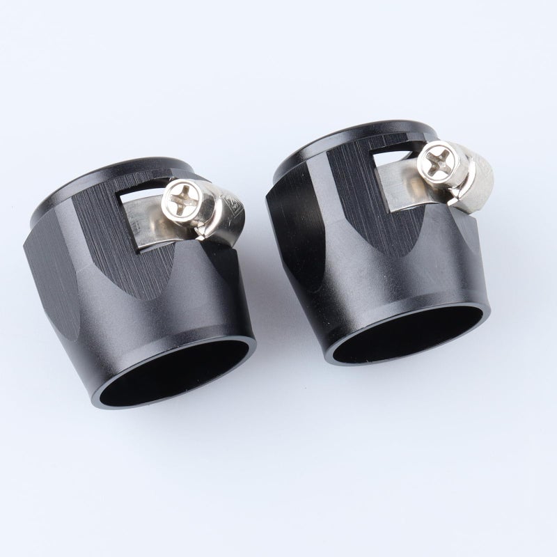 AC PERFORMANCE -12 AN Hex Hose Finisher Clamp Aluminium Black for Stainless Braided Hoses, Rubber Hoses end Finisher, Pack of 2 - Image 3